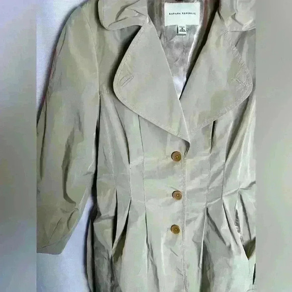 Banana Republic women’s jacket, button up with tie, size M petite - Picture 5 of 7